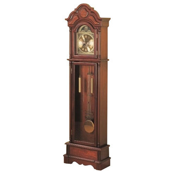 Bowery Hill Chime Grandfather Clock in Red Brown