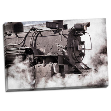 Fine Art Photograph, Steam Train II, Hand-Stretched Canvas