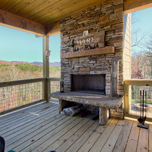 Cabin Outdoor Fireplace