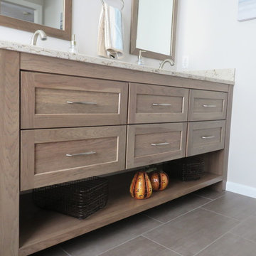Driftwood Looking Bathroom Cabinetry