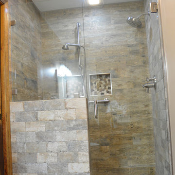 Rustic Texture Bath Design in DeWitt