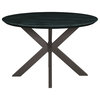 Leisuremod Ravenna 5-Piece Dining Set, Table With Geometric Base, Green