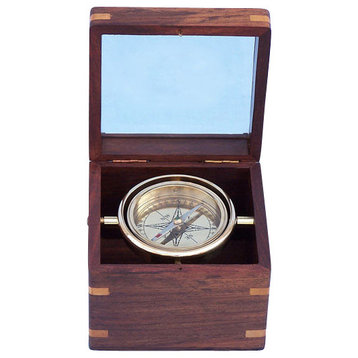 Lifeboat Compass, Solid Brass, 5"