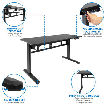 Electric Standing Desk with Memory Control Panel by Mount-It!