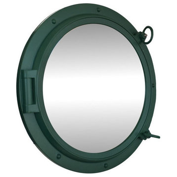 Seaworn Decorative Ship Porthole Mirror, Green, 24"