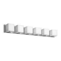 Ville 6-Light Vanity Fixture, White Opal