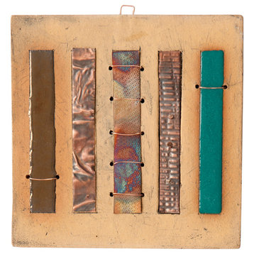 Joseph Handmade Clay And Copper Decorative Tile, 6"