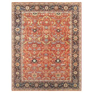 Pasargad Home Ferehan Collection Hand-Knotted Wool Area Rug, 9'3"x12'0"