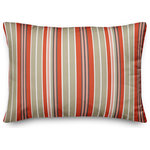DDCG - Red Stripes Throw Pillow - Bring some whimsical personality and character to your space with this folk-inspired decorative lumbar throw pillow. This patterned lumbar pillow makes the perfect accent piece because it can be mixed and matched with other pillows to create an eclectic, exciting style. Designed in the United States, this product makes a functional and fun accent piece for your home. The result is a beautiful design you're sure to love.