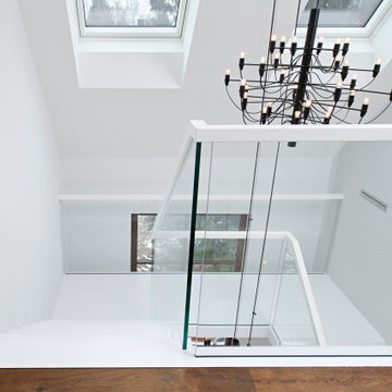 Zig Zag staircase design in CORIAN, just white! Siller Design