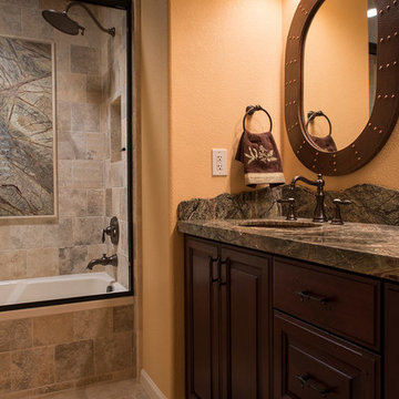 Nature-Inspired Hall Bath - Warm Tones