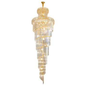 Luxury modern crystal chandelier for staircase, hall, lobby, 47.2*157.5''