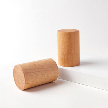 QYT104 Wooden Curtain Pole Finials For 1-1/8 Inch Light Ash Wood Rods