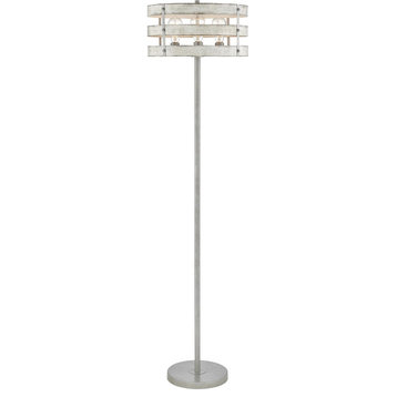 Balta 1 Light Floor Lamp, White Wash