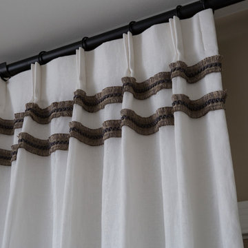 Drapery with 2 rows of trim