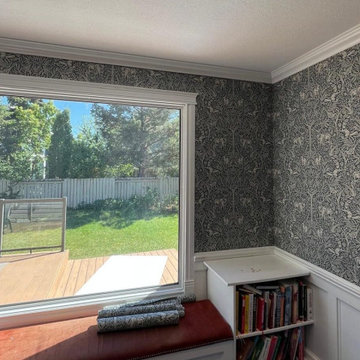 Wallpaper Removal and New Botanical Installation