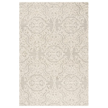 Safavieh Blossom Collection BLM112G Rug, Silver/Ivory, 2' x 3'
