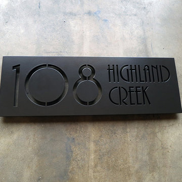 modern house numbers - plaques
