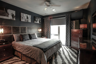 Trendy bedroom photo in New York