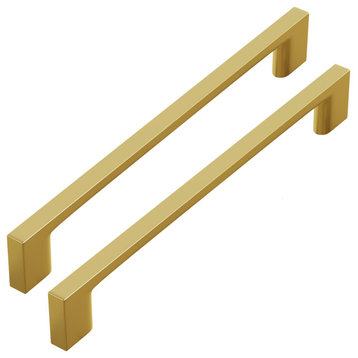 Dowell Series 3008 Handles, 160mm/6.3" CTC, 10-Pack, Brushed Brass
