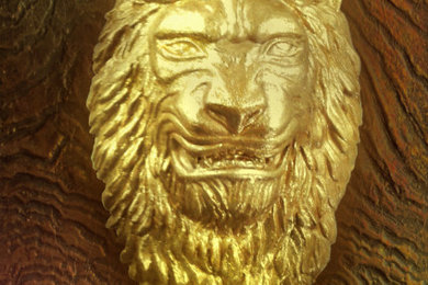 Купить скульптурную маску "Золотой лев"-авторский единственный экземпляр