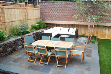 Example of a small trendy patio design in Boston