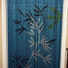 Blue Bamboo Scene Curtain