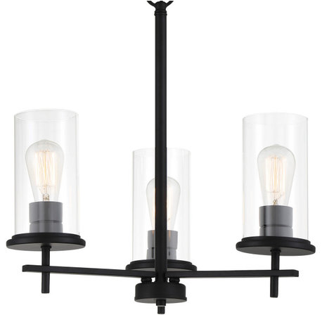 Minka Lavery 4096 Haisley 3 Light 20"W Vantage Candle Chandelier - Coal