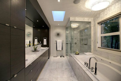 Photo of a contemporary bathroom in Calgary.