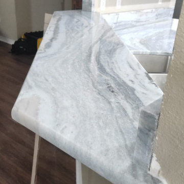 White Quartzite Kitchen Countertops