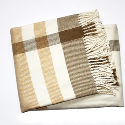 Large Plaid Fringed Throw - Products