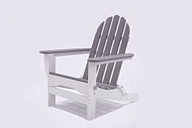 The Classic Adirondack Chair White/Driftwood Gray