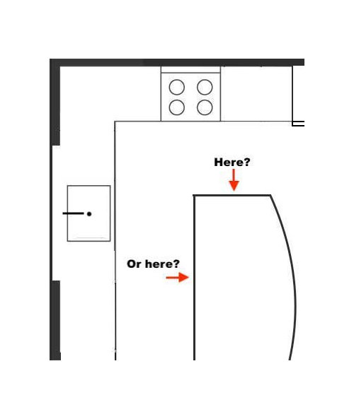 Under counter oven location.