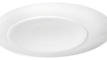 ASYM Porcelain Dessert Plates, White, Set of 6