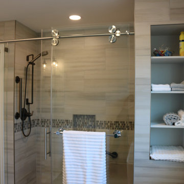 Flemington Master Bath with corner tub and cubbies