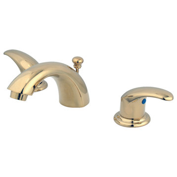 Kingston Brass KB952LL Widespread Bathroom Faucet, Polished Brass