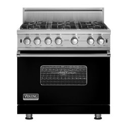 Viking 36" Pro-style Gas Range, Black Natural Gas | VGCC5366BBK - Gas Ranges And Electric Ranges