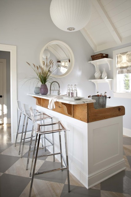 Transitional Home Bar by MuseInteriors