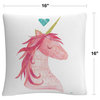 Melissa Averinos 'Unicorn Magic I Heart' Decorative Throw Pillow