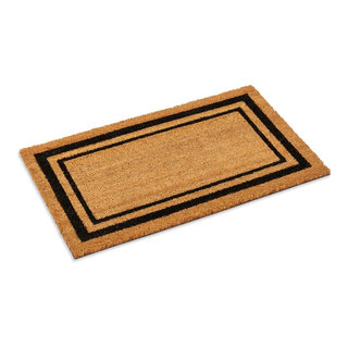 Rubber and Coir Molded Double Door Mat - 18 X 48 - On Sale - Bed