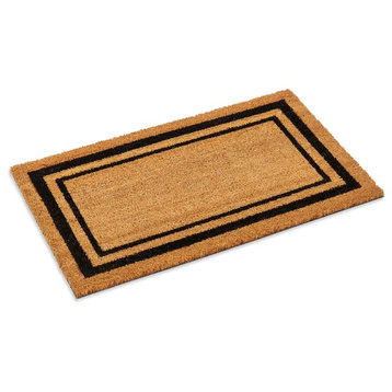 Double Black Border Coco Mat With vinyl backing, 1/2" thick, 18" X 30"