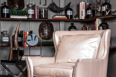 Elegant living room photo in Grand Rapids