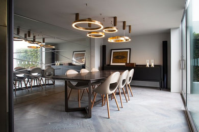 Photo of a contemporary dining room in Hamilton.