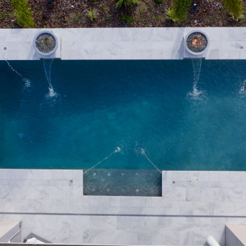Modern Pool and Deck with Lake View in Saint Cloud, Florida