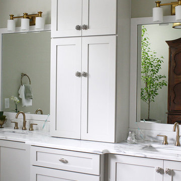 White Carrara Snow Marble Bathroom