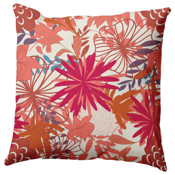 Jumble Floral Accent Pillow, Seed, 20"x20"