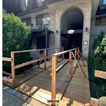 Elegant Residential Walkway with Custom Iron Railingsentr