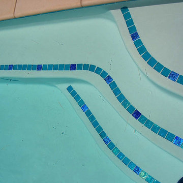Aqua Glass Tile Pool with Jewel Accents- Maryland