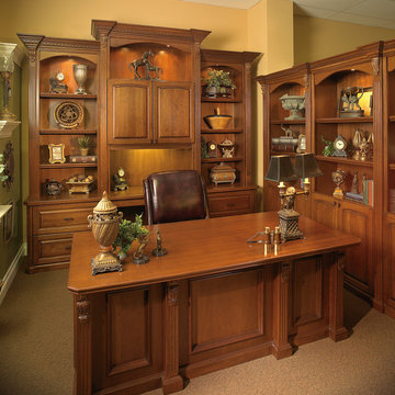 Custom Made Executive Desk with Wall Unit