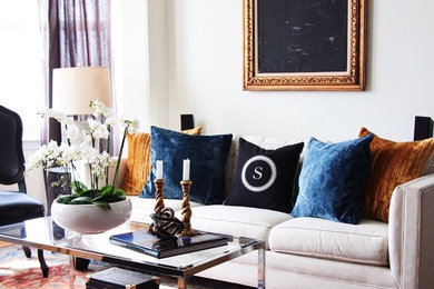 Living room - traditional living room idea in Other